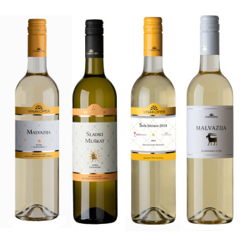 Weinpaket Weißwein aus Istrien Probierpaket Malvazija 4 x 0,75 lt