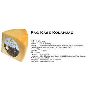 Kolanjac Pag Cheese 300g