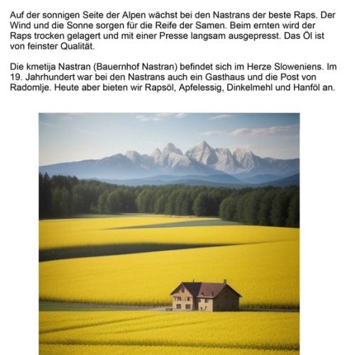 kaltgepresstes rapsöl